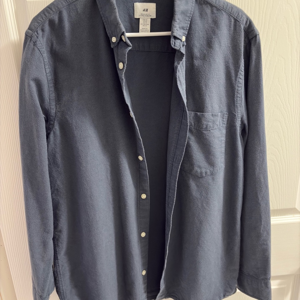 H&M Charcoal Regular Fit Shirt